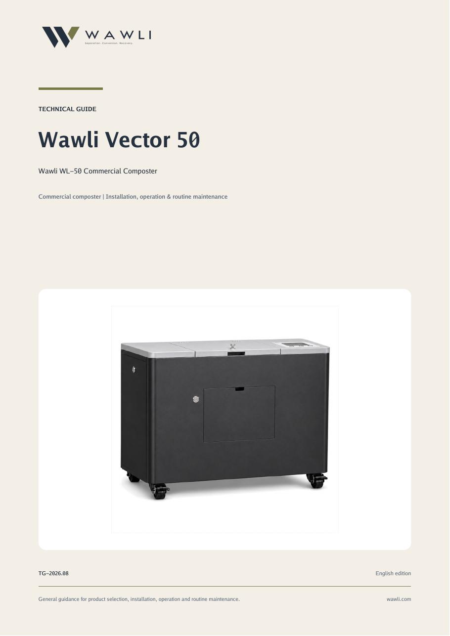 Cover of the Wawli Vector 50 Technical Guide